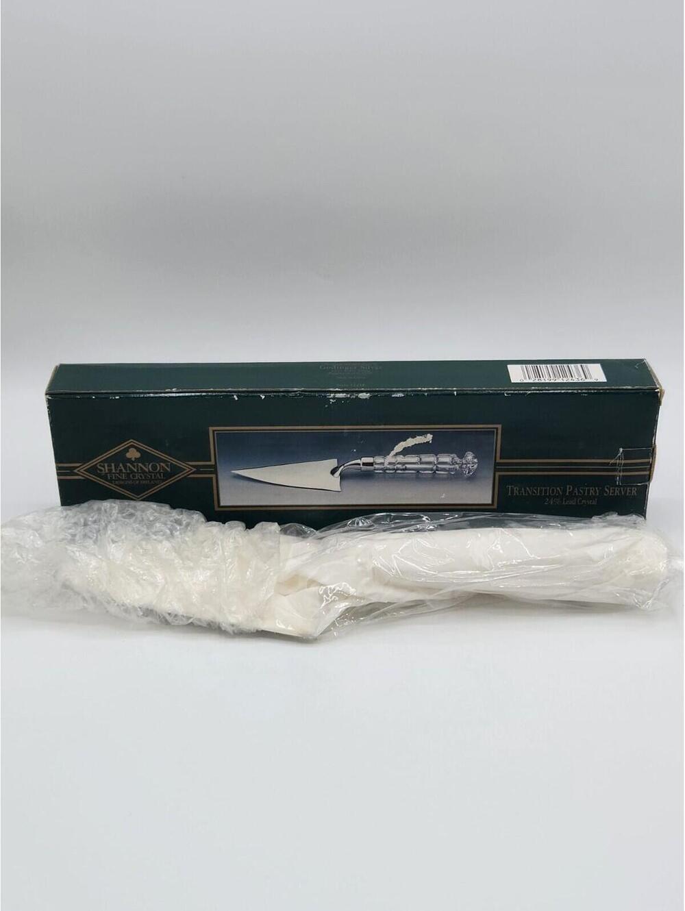 Shannon Ireland Transition Cake Knife & Pastry Server Set w/Box 24% Lead Crystal